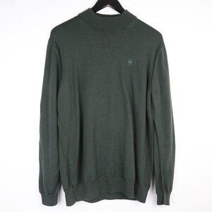 G-star Premium Core Mock Knit Dark Green Sweater Size XL